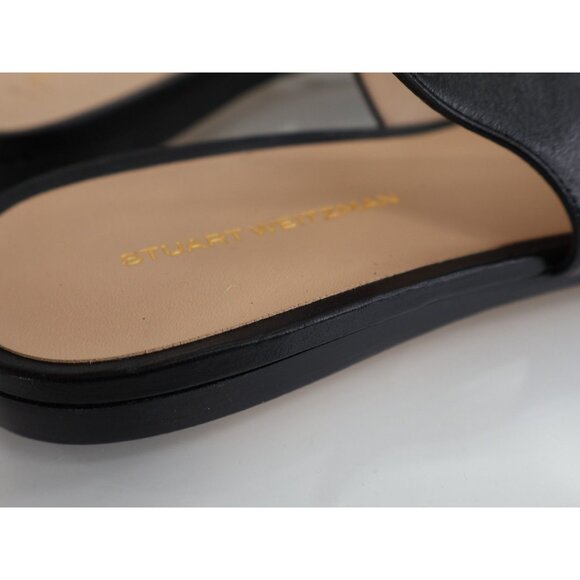Stuart Weitzman Ryder Flat Women Size 9 Black Leather Slingback Loafers Pointed - Picture 13 of 14